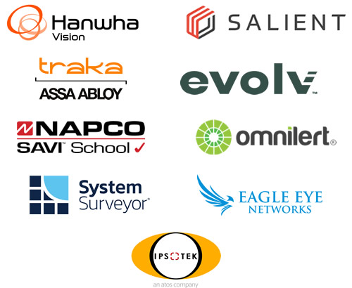 Hanwha Vision, Salient, Traka, Evolv, NAPCO, Omnilert, System Surveyor, Eagle Eye Networks, Ipsotek