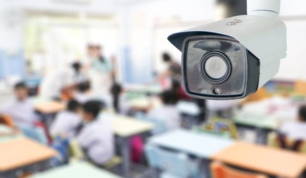 Security camera in classroom