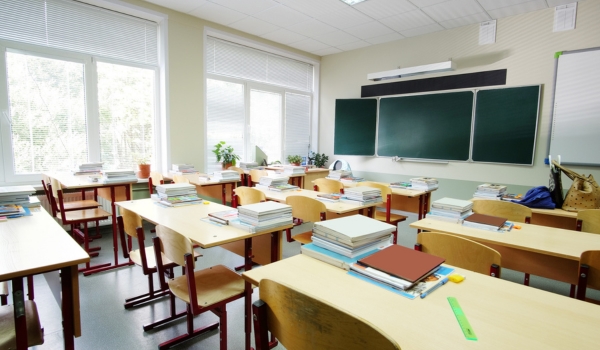 Interior of an empty school class