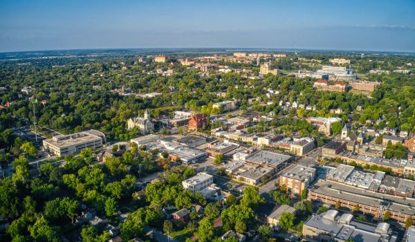 Aerial View of Lawrence, Kansas