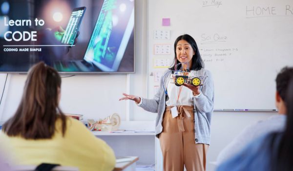 Robotics, Ai development and future with people at STEM school for course
