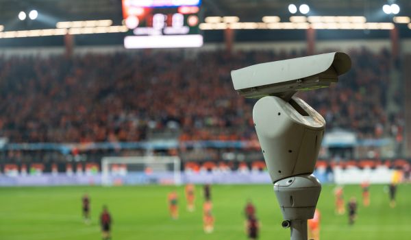 CCTV camera at the stadium during the match