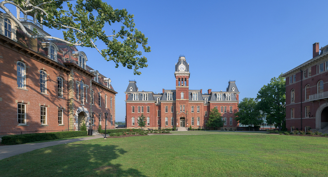 Woodburn Circle on University Avenue on the campus of West Virginia University