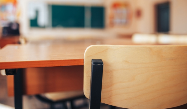 Empty school class during school holidays, back to school, children education