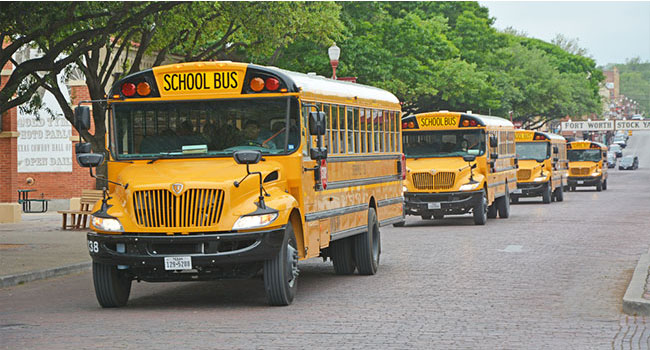 school bus fleet
